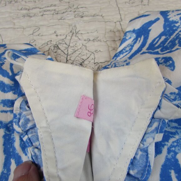 EUC Lilly Pulitzer Resort Fiesta Crab/Lobster Stretch Poplin Resort Mini Dress 2 - Picture 12 of 12